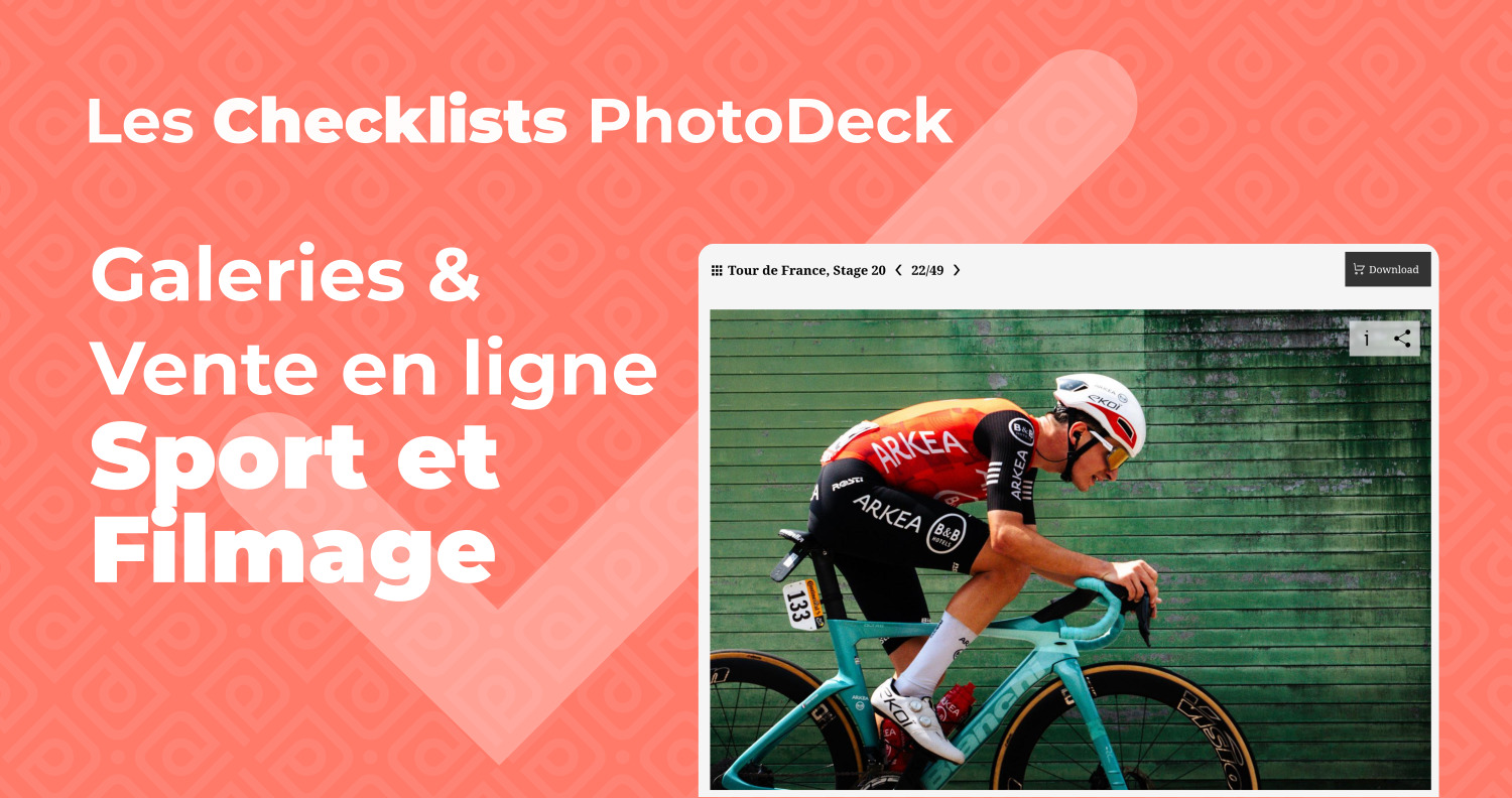 Checklist vente filmage sport