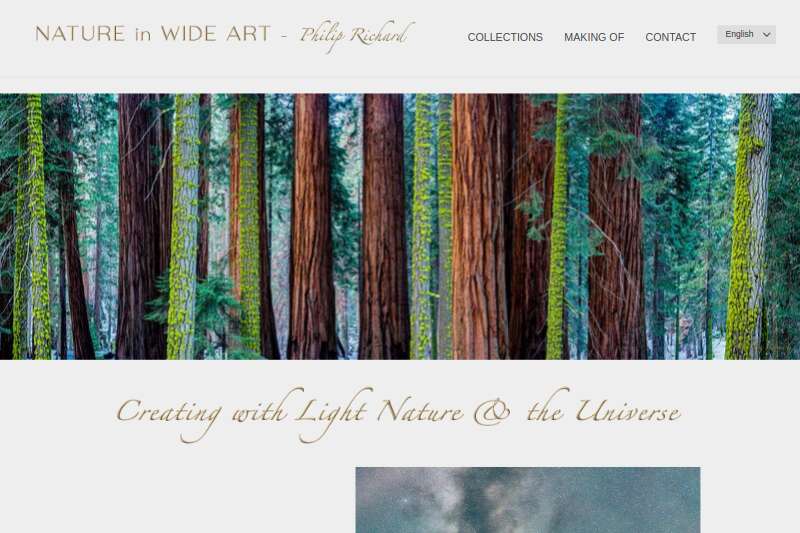 Example of PhotoDeck website with WhiteWall products