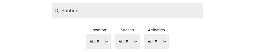 Eingeschränkte benutzerdefinierte Felder erscheinen als Dropdown-Filter in der Suche auf der Front-End-Website