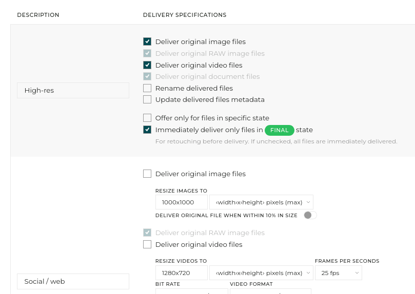 Galleries custom downloads