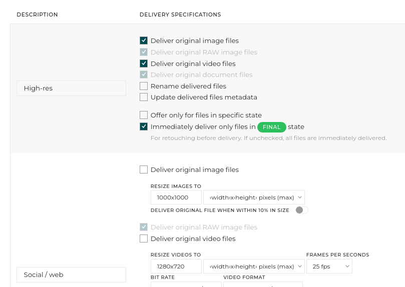 Customizing custom downloads formats