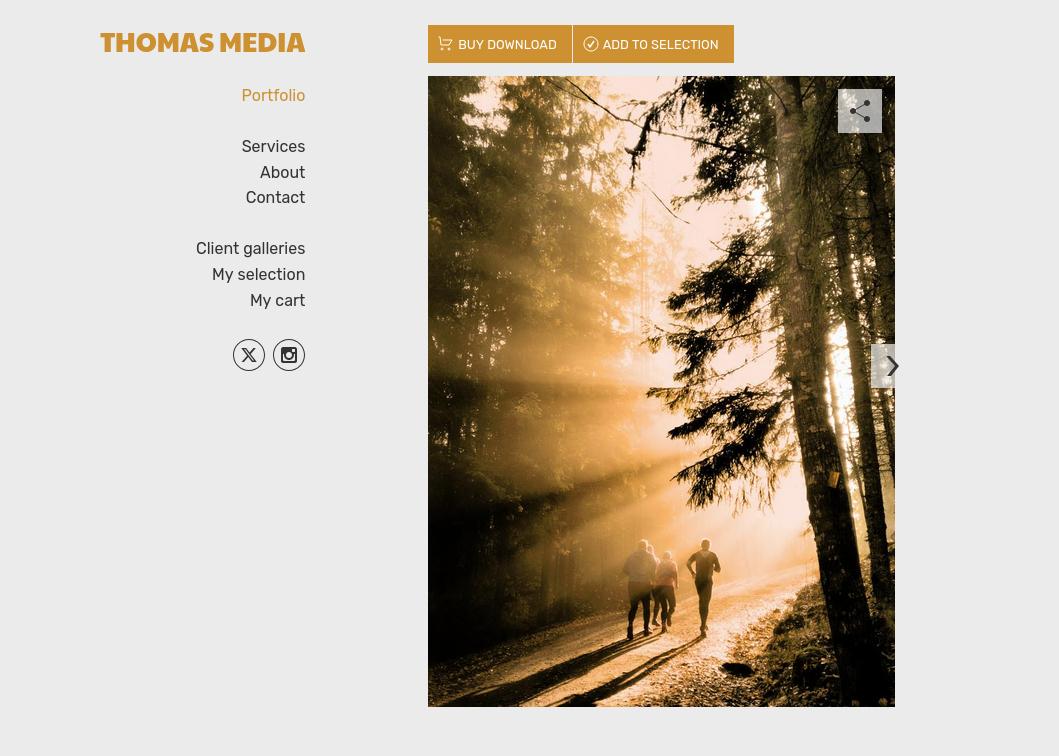 Photographer website homepage