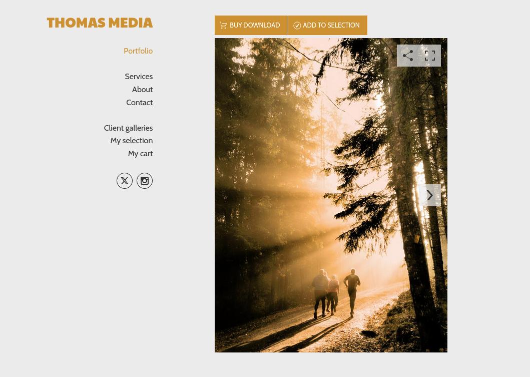 Photographer website homepage