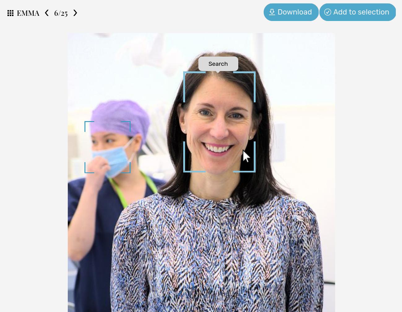 Public website media enlarged faces