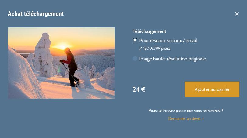 Exemple vente de produits d’une photo
